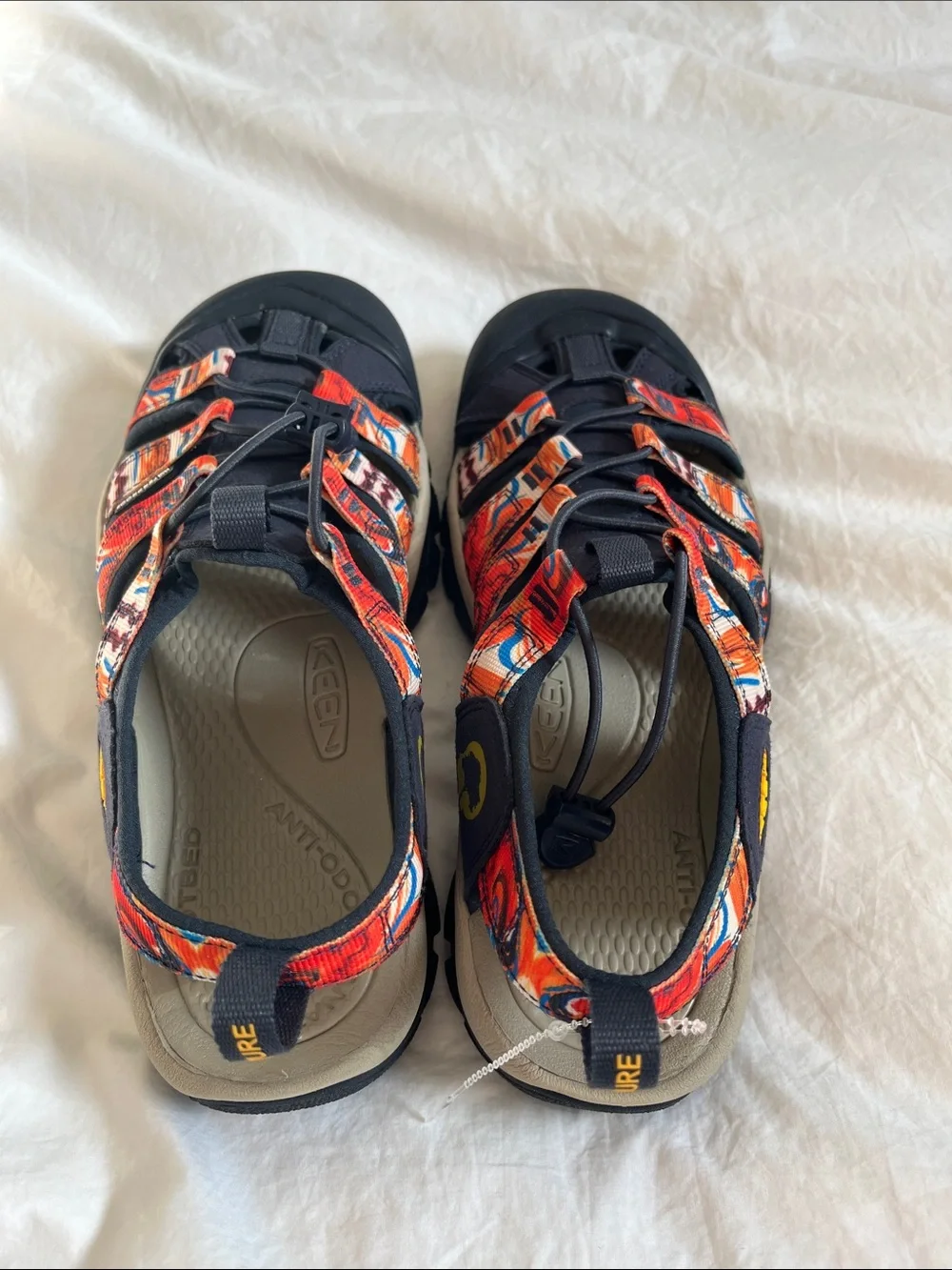 NEW WITHOUT TAGS Keen Newport Retro Sandal orange navy blue men’s size 8.5